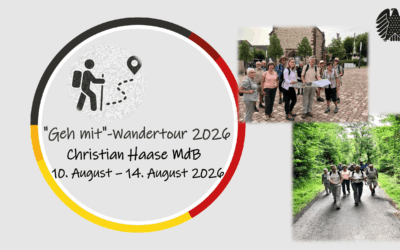 Auf Schritt und Tritt mit dem Abgeordneten – Wandertour von Christian Haase geht in die fünfte Runde